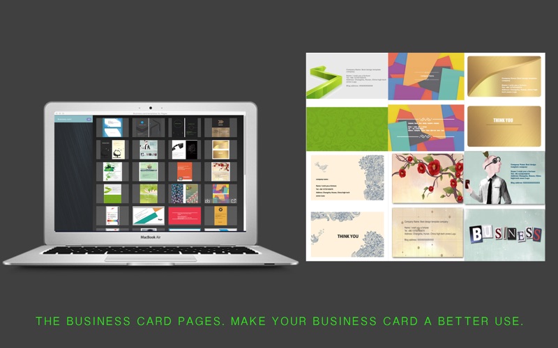 business card template pages mac