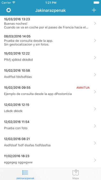 Captura de pantalla del iPhone 1