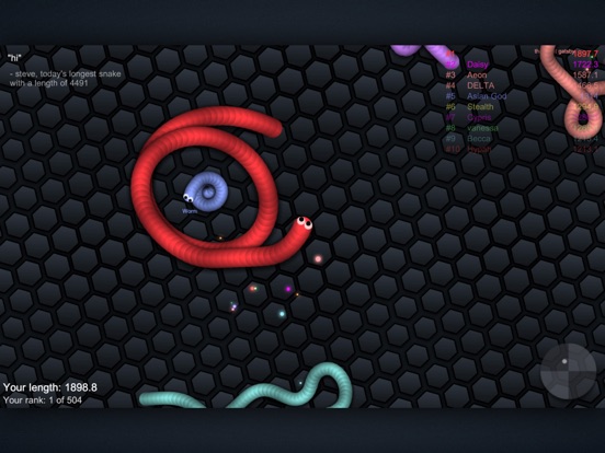 Screenshots of slither.io for iPad