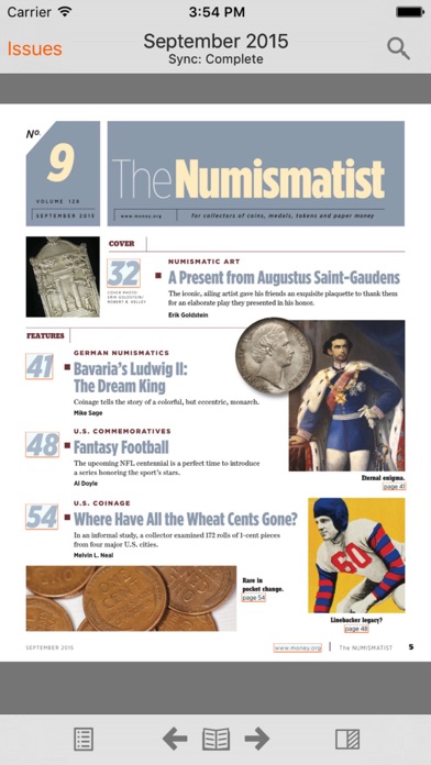 The Numismatist Magazine review screenshots