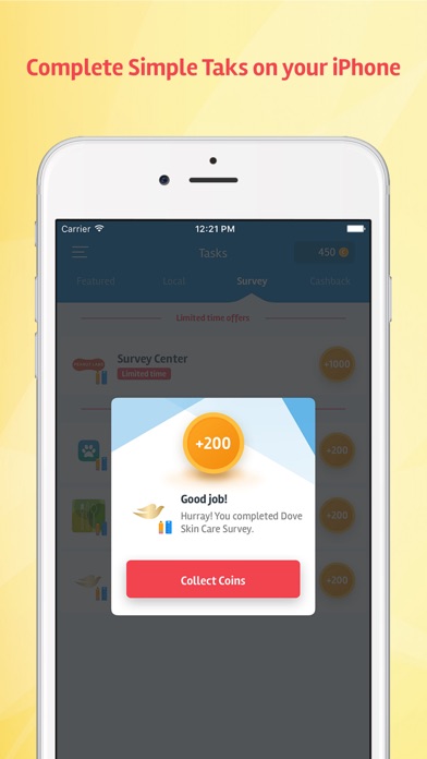 Screenshots of PocketFlip - Gift Cards & Cash For Apps Rewards for iPhone