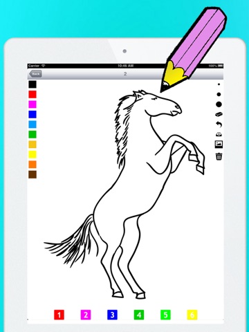 Активный! Книжка-раскраска Лошадей Для Детей: Учиться Рисовать И Цвет Лошадь для iPad