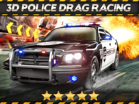 Screenshots of 3D Police Drag Racing Driving Simulator Game: Race The Real Turbo Chase for iPad