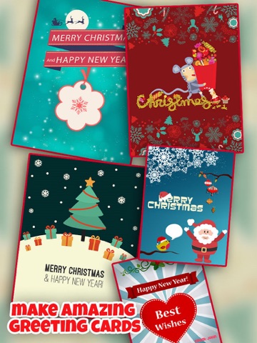 クリスマスグリーティングカードメーカー - 無料グリーティングカードのおすすめ画像1