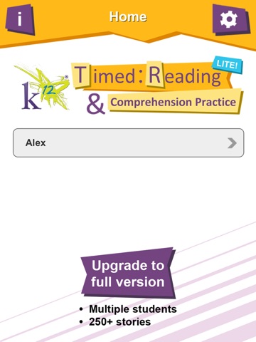 K12 Timed Reading & Comprehension Practice Lite Screenshot