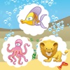 活動! 學習遊戲與魚兒的海洋動物