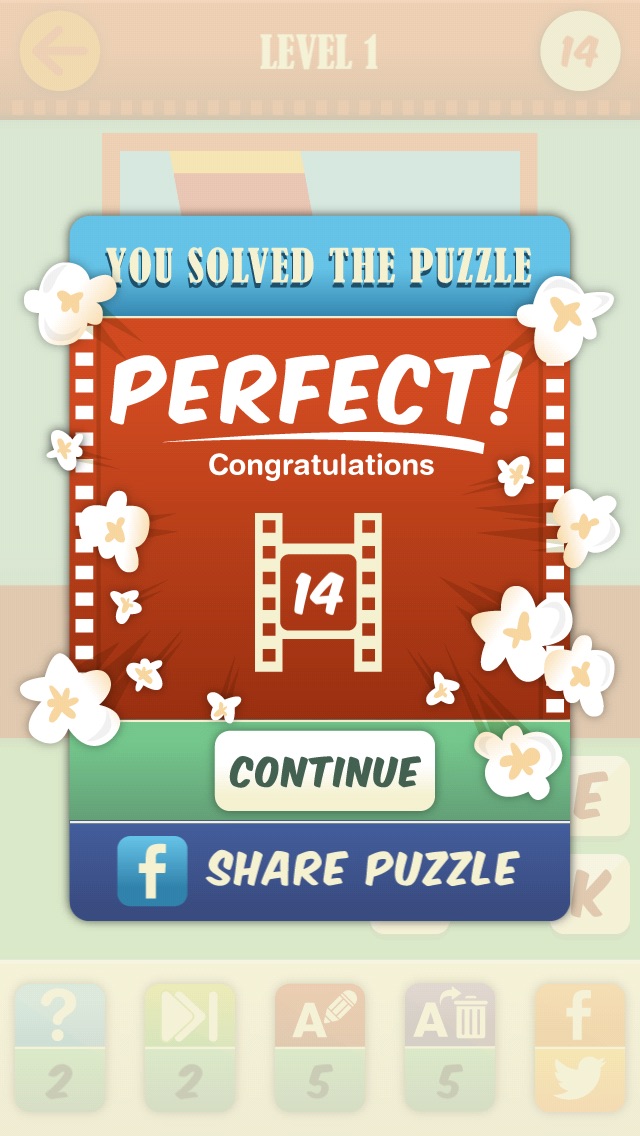 Screenshots of Guess The Movie Game - A film pop quiz trivia to test your knowledge of blockbusters. From Conjuring and Carrie to Despicable Me, Thor and Jackass: quotes, hints, posters, actors & actresses. for iPhone