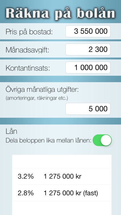 Räkna på bostadslån Räkna på bostadslån