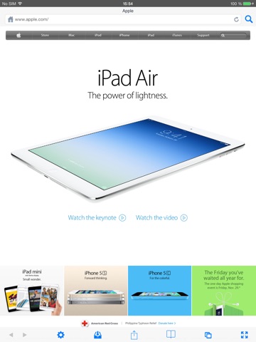 Screenshots of VanillaSurf for iPad