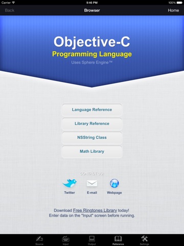 Скриншот из Objective-C Programming Language - Compiler with Reference