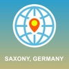 Saxony, Germany Map - Offline Map, POI, GPS, Directions saxony germany 1850 
