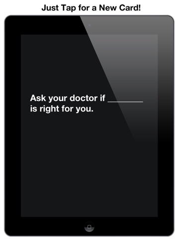 Screenshots of Black Cards for iPad