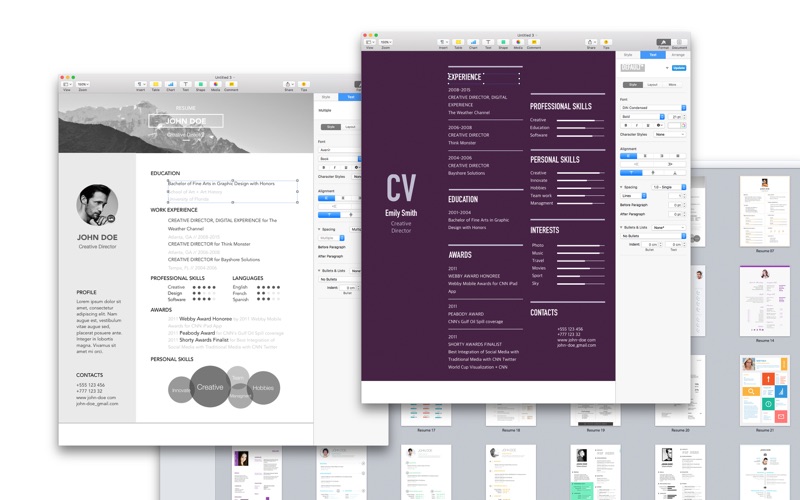 resume templates for mac pages