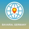 Bavaria, Germany Map - Offline Map, POI, GPS, Directions palatinate germany map 1700 