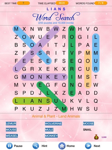 Screenshots of Word Search - Find Little Crosswords, Spider & Freecell Solitaire, Brain Challenged Puzzles for iPad