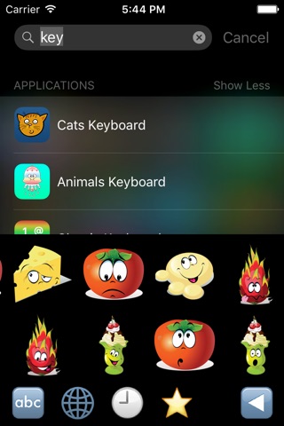 Скриншот из Food Keyboard