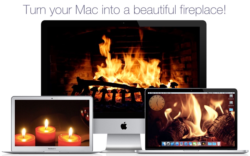 Fireplace Screensaver Wallpaper Hd With Relaxing Ling Fire Screenshots Mac Osx