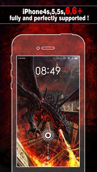 Screenshots of Dragon Wallpapers, Backgrounds & Themes - Home Screen Maker with Cool HD Dragon Pics for iOS 8 & iPhone 6 for iPhone