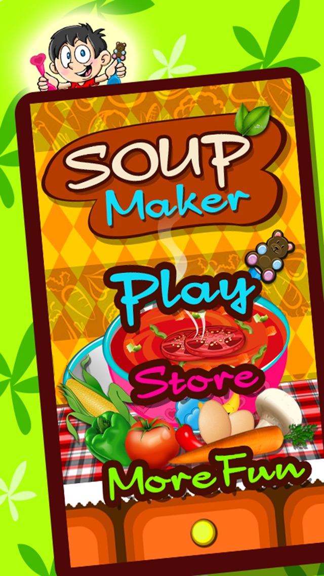 スープ メーカー-無料ホット健康料理ゲームの女の子 - 子供のためのシェフの麺、シーフード、ケーキ、マカロニ、愛好家のためのパンケーキ & 氷がポップアップ表示されます。のスクリーンショット1