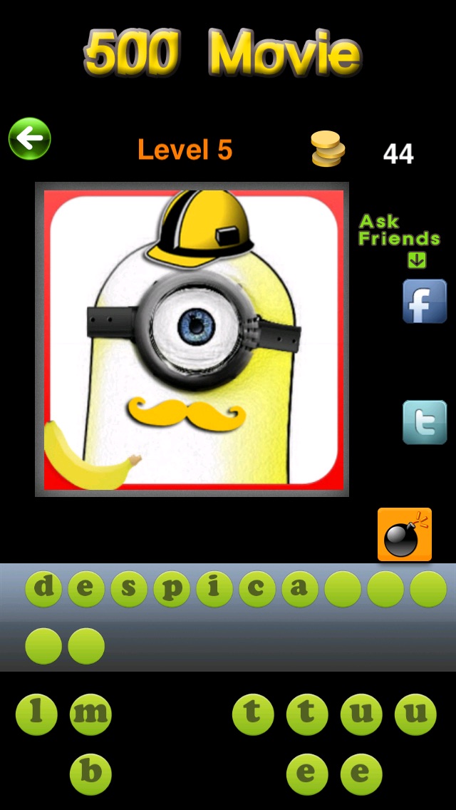 Screenshots of 500 Movie : guess the film or what's icon me fun non despicable quiz for iPhone