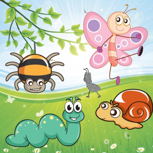 Insects Puzzles for Toddlers and Kids Educational Puzzle Games in the