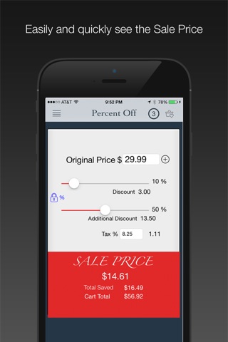Percent Off - Sale Price screenshot