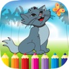 Cat and Animals Coloring Book - All in 1 Zoo Paint and Color Pages Game Free For Kids zoo animals coloring pages 