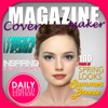 雑誌 モデル カバー メーカー – テキストを追加 そして描く偽のフロントページ とともに 写真編集者