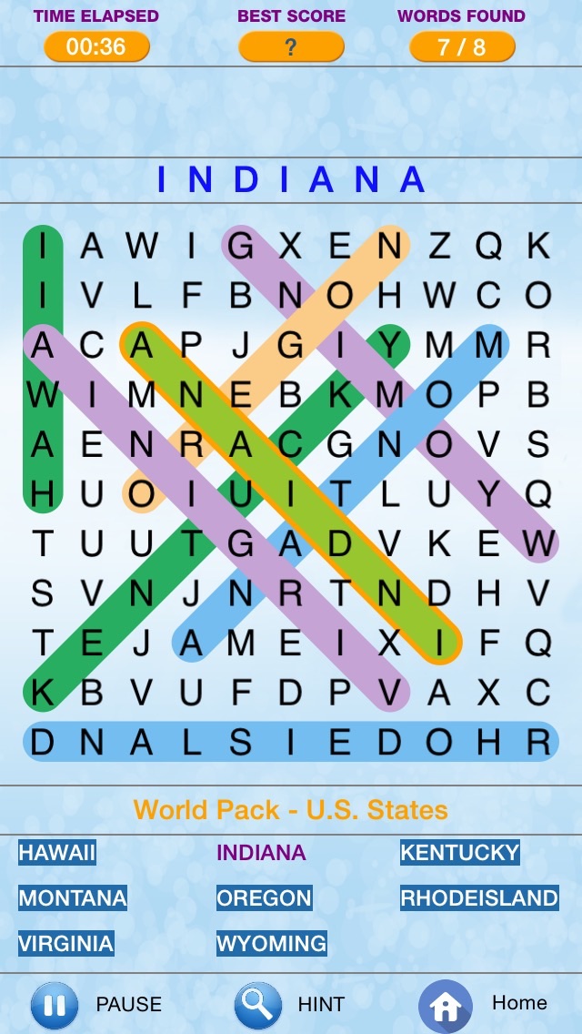 Screenshots of Word Search - Find Crossword Challenged Puzzles for iPhone