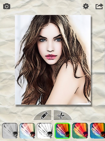 Screenshots of Pencil Sketch Pad - My Cartoon Effects Filter Booth & Portrait Photo Editor for iPad