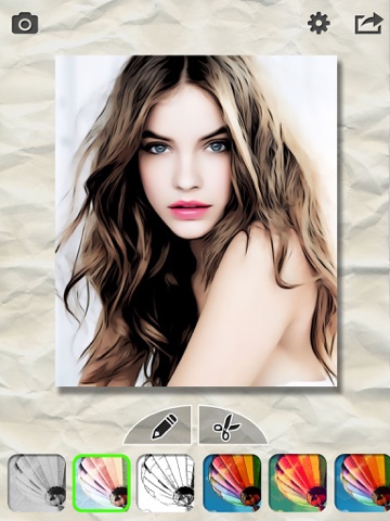 Screenshots of Pencil Sketch Pad - My Cartoon Effects Filter Booth & Portrait Photo Editor for iPad