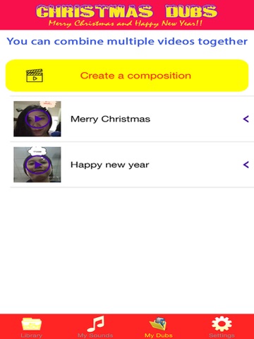 Screenshots of Christmas Dubs - Dub video maker with your favorite sound for Xmas and Happy New Year for iPad