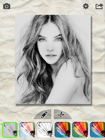 Screenshots of Pencil Sketch Pad - My Cartoon Effects Filter Booth & Portrait Photo Editor for iPad