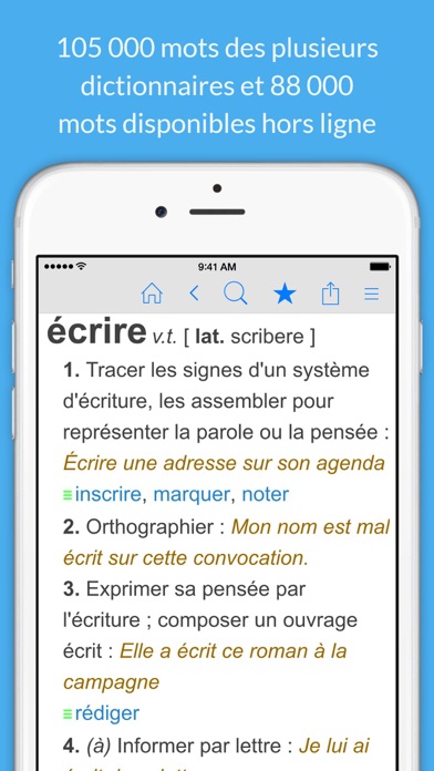 Screenshots of Dictionnaire Français et Synonymes for iPhone