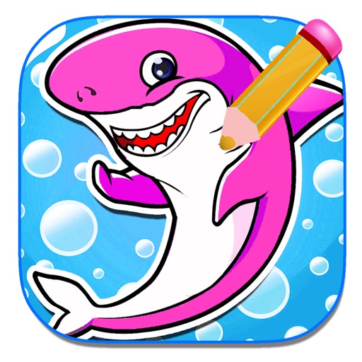 coloring page game hungry shark for educationpiyawan