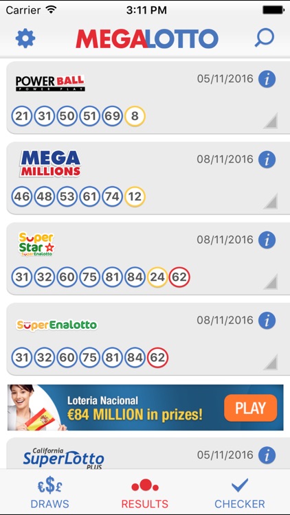 Mega Lotto Lottery numbers by GINI APPS.LTD