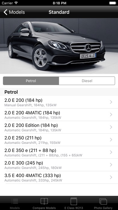 Specs for Mercedes Be... screenshot1
