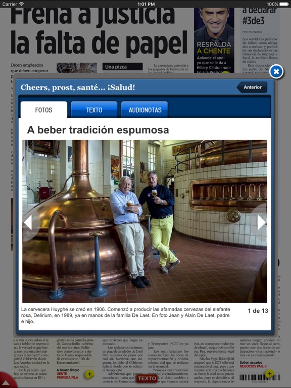 Captura de pantalla del iPad 5