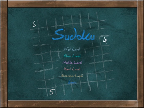 Sudoku on Chalkboard для iPad