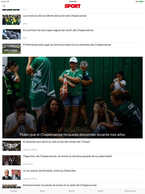Captura de pantalla del iPad 1
